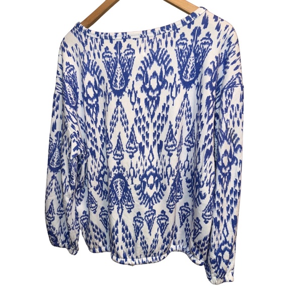 Lou & Grey Blue and White Patterned Sweater - Picture 4 of 7